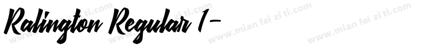 Ralington Regular 1字体转换